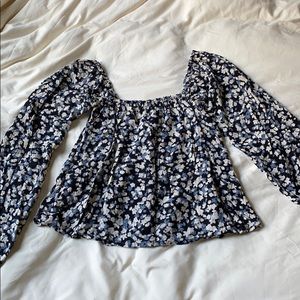 Square Neck Peasant Top